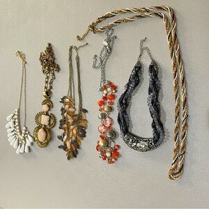 Lot of  6 Fashion Necklaces J. Crew Chico's & More